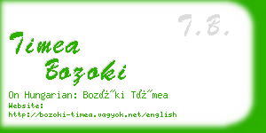 timea bozoki business card